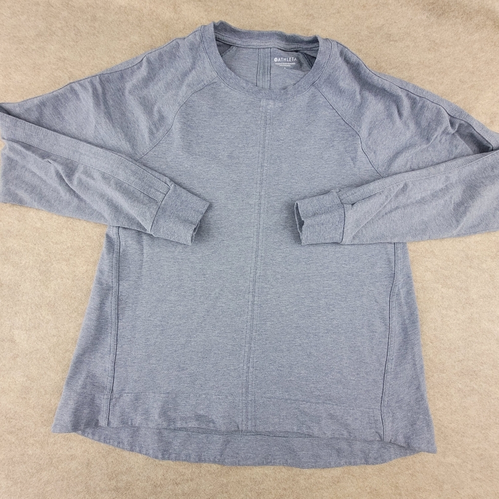 Athleta Farallon Swing Sweatshirt Blue Heather Small